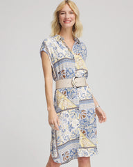 Chico's - Floral Patchwork Short Shirtdress