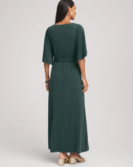 Chico's - Belted Flutter-Sleeve Maxi Dress