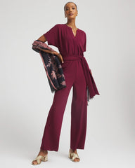 Chico's - Belted Dolman-Sleeve Jumpsuit