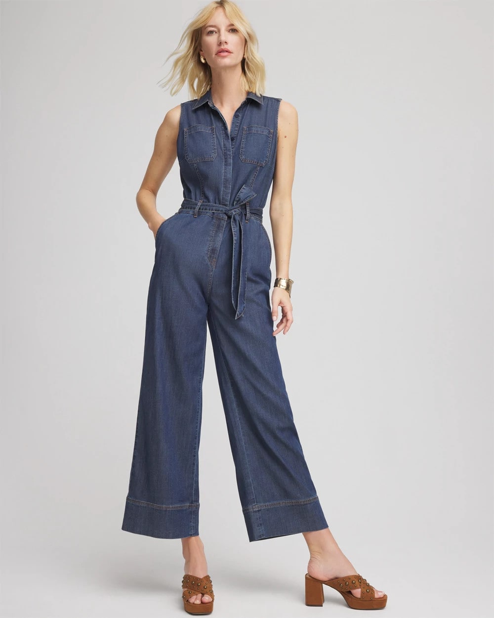 Chico's - Denim Wide-Leg Jumpsuit