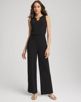Chico's - Travelers™ Jersey Knit Chain-Trim Jumpsuit