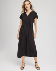 Chico's - Silk-Twill Popover Midi Dress