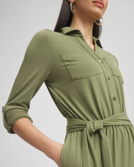 Chico's - Belted Jersey Maxi Jumpsuit