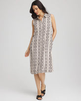 Chico's - Printed Sleeveless Silk-Twill Shirtdress