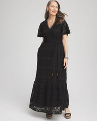 Chico's - Crochet-Lace Maxi Dress
