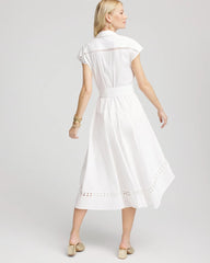 Chico's - Poplin Circle Trim Maxi Shirtdress