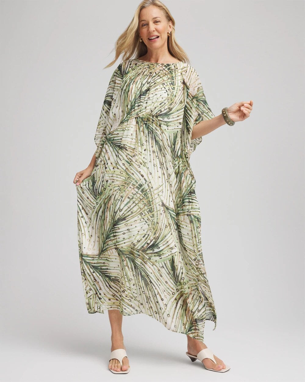 Chico's - Crinkle-Chiffon Kaftan Dress
