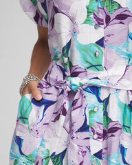 Chico's - Hammered Rayon Midi Shirtdress