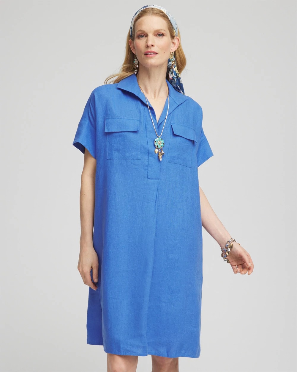 Chico's - High-low Linen Shirtdress
