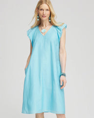 Chico's - Cotton-Silk Voile Popover Dress