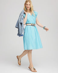 Chico's - Cotton-Silk Voile Popover Dress
