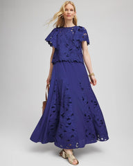 Chico's - Godet Maxi Eyelet Skirt