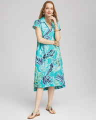Chico's - Tropical Linen Midi Dress