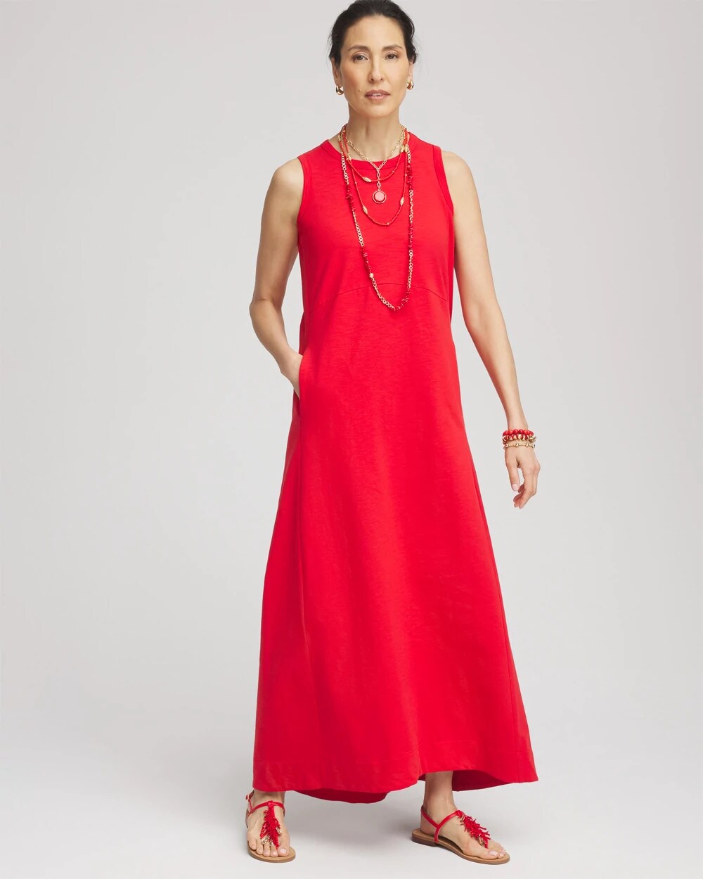 Chico's - Sleeveless Midi Tank Dress