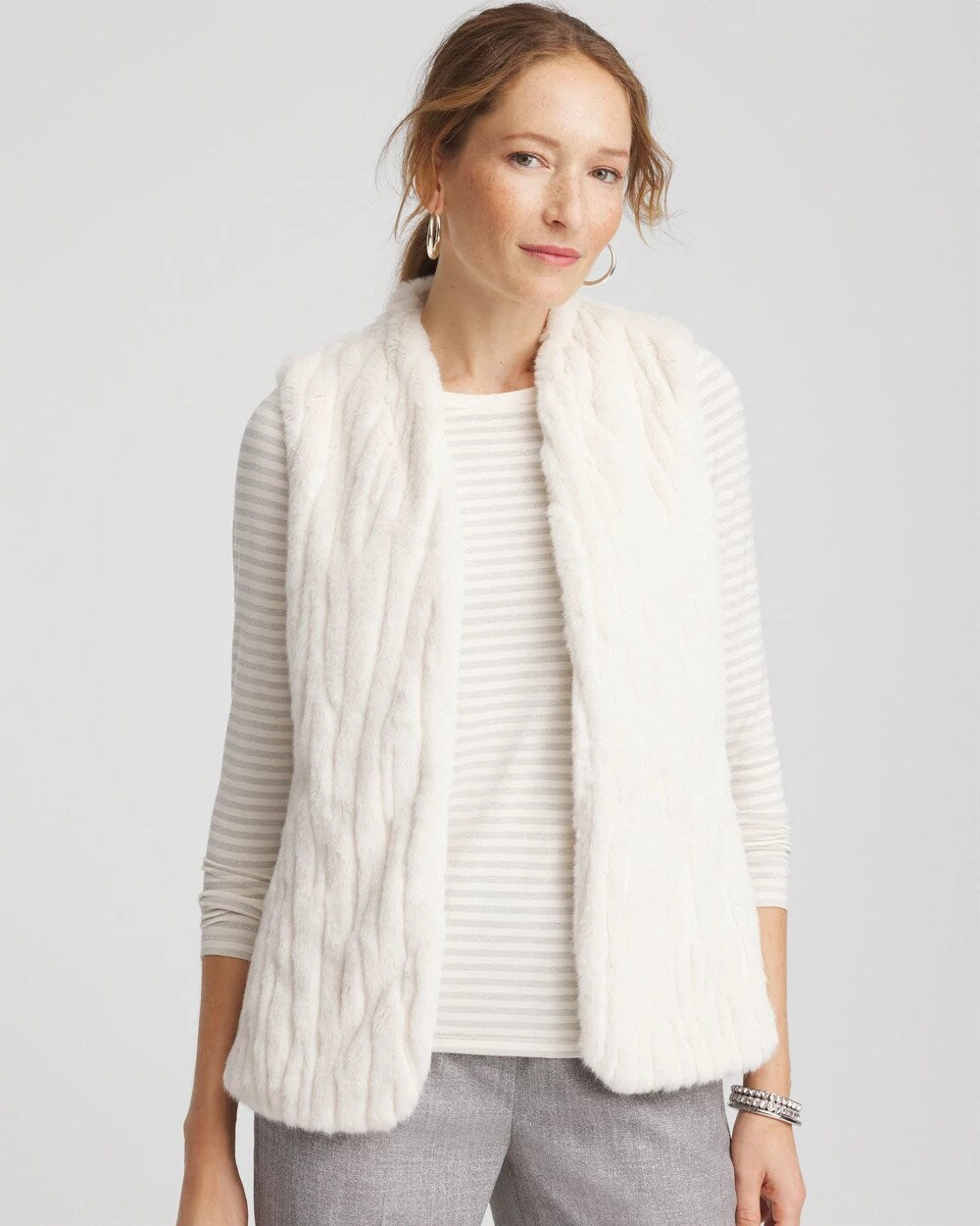Chico's - Elongated Faux Fur Vest