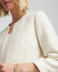 Chico's - Pearl Trim Tweed Jacket