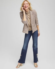 Chico's - Double Breasted Tweed Blazer