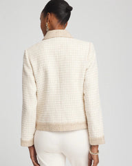 Chico's - Tonal Neutral Tweed Jacket