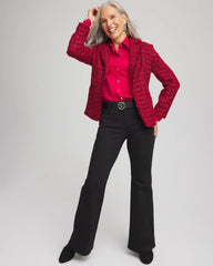 Chico's - Red Tweed Sequins Blazer