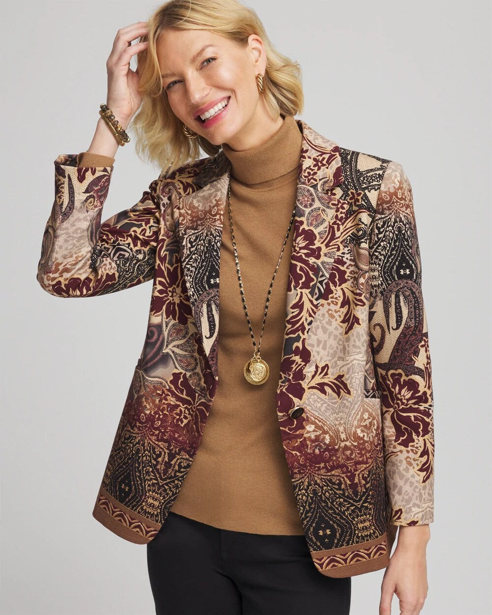 Chico's - Artisanal Print Ponte Blazer