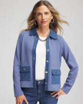 Chico's - Denim Colorblock Marl Shirt Jacket
