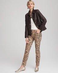 Chico's - Snap Front Faux Leather Jacket