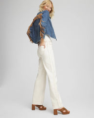 Chico's - Cropped-Fit Fringe Denim Jacket