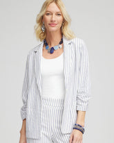 Chico's - Striped Linen Stretch Blazer