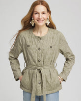 Chico's - Jacquard Gauze Belted Field Jacket
