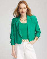 Chico's - Cropped Ruched Sleeve Blazer