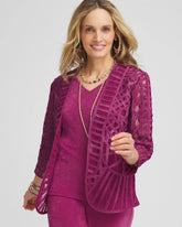 Chico's - Travelers™ Collection Embroidered Lace Cutwork Jacket