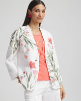 Chico's - Floral Linen Non-Stretch Blazer