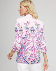 Chico's - Ruched Sleeve Paisley Blazer