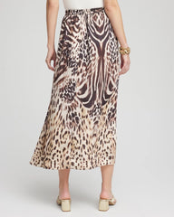 Chico's - Animal Bengal Marks Faux Satin Skirt