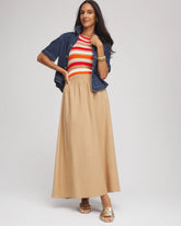 Chico's - Smocked Pull-On Midi Skirt