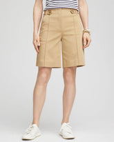 Chico's - Sateen Tab-Front A-line Shorts