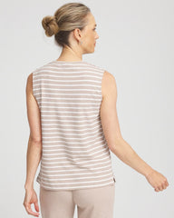 Chico's - Zenergy® UPF Sleeveless Metallic-Striped Tank