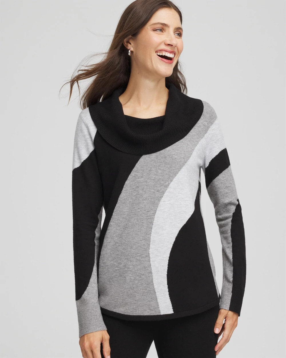 Chico's - Zenergy® Luxe Intarsia Cowlneck Top