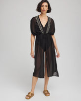 Chico's - Miraclesuit® Beach Embroidered Long Kimono