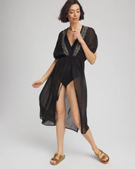Chico's - Miraclesuit® Beach Embroidered Long Kimono