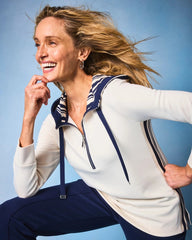Chico's - Zenergy® Double-Knit Stripe Hood Tunic