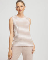Chico's - Zenergy® UPF Sleeveless Metallic-Striped Tank