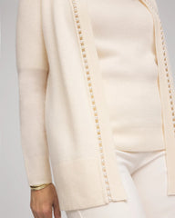 Chico's - Cashmere Pearl-Trim Cardigan