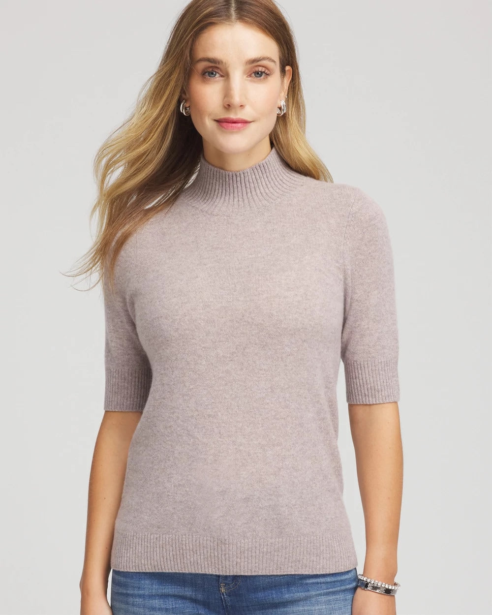 Chico's - Cashmere Elbow-Sleeve Sweater