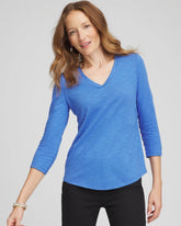 Chico's - Slub 3/4 Sleeve Tee