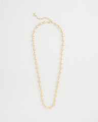 Chico's - Gold Bead Long Single-Strand Necklace