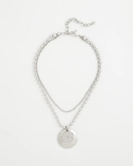 Chico's - Short Silver Ball Chain Pendant