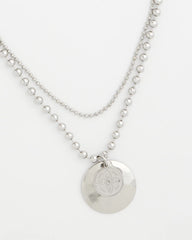 Chico's - Short Silver Ball Chain Pendant
