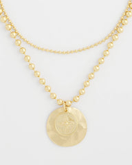 Chico's - Short Gold Ball Chain Pendant