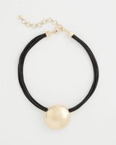 Chico's - Gold Pendant Cord Necklace